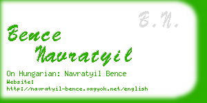 bence navratyil business card